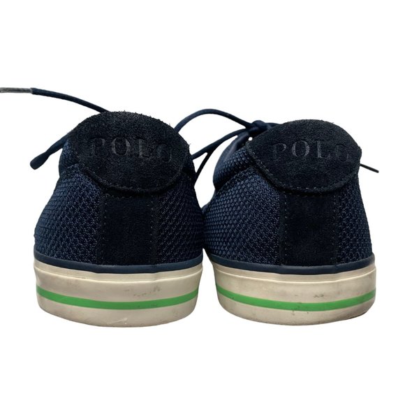 POLO RALPH LAUREN Vaughn Blue Dotted Mesh Skate Sneakers - Picture 9 of 10